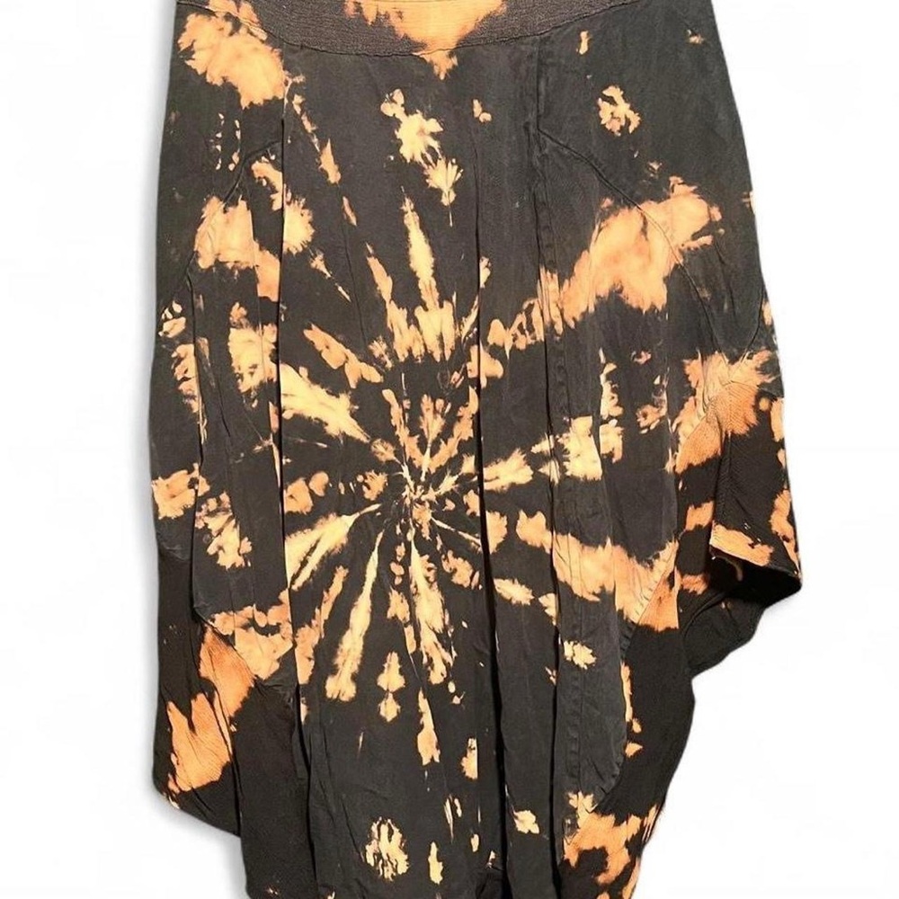 Hand bleached asymmetrical DRIFTER skirt skirt small BURNING MAN festival